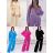 Women's Oversize Shirt and Pants Set (S/M ONE SIZE) ITALIAN FASHION imwy23062