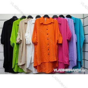 Women's Long Sleeve Extended Shirt (S/M ONE SIZE) ITALIAN FASHION IMWP23004