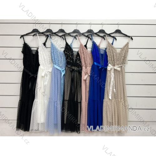 Women's Strapless Lace Dress (S/M ONE SIZE) ITALIAN FASHION IMWY23069