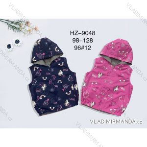 Vest with hood for children's girls (98-128) ACTIVE SPORT ACT22HZL-7071A