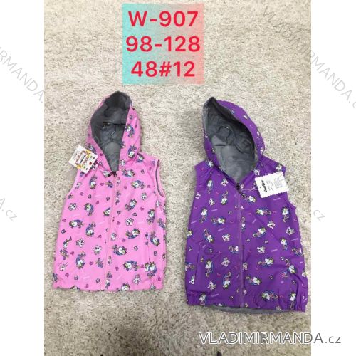 Vest with hood for children's girls (98-128) ACTIVE SPORT ACT22HZL-7071A