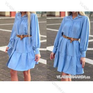 Women's Long Sleeve Shirt Dress (S/M ONE SIZE) ITALIAN FASHION IMPBB23K10427