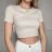 Women's Short Sleeve Crop Top (S/M ONE SIZE) ITALIAN FASHION IMPBB23W2221