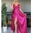 Long elegant party dress with straps for women (S/M/L ONE SIZE) ITALIAN FASHION IMPBB23B23376