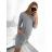 Women's Classic Warm Long Sleeve Dress (S/M ONE SIZE) ITALIAN FASHION IMD22908 -   Brown
,   S/M