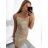 Women's Elegant Long Party Sparkly Sequin Strapless Dress (S/M ONE SIZE) ITALIAN FASHION IMWY224032