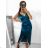 Women's elegant evening dress with straps (S/M ONE SIZE) ITALIAN FASHION IM3222IM322MONICA0 -   Dark turquoise
,   S/M