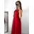 Šaty elegantní svatební společenské dlouhé na ramínka dámské (M/L-L/XL ONE SIZE) ITALSKá MóDA IMM22PL60032 S/M red