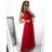 Šaty elegantní svatební společenské dlouhé na ramínka dámské (M/L-L/XL ONE SIZE) ITALSKá MóDA IMM22PL60032 S/M red