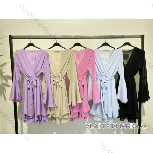 Women's Elegant Long Sleeve Dress (S/M ONE SIZE) ITALIAN FASHION IMPLM23749501