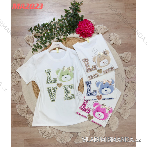 Women's Short Sleeve T-Shirt (S/M ONE SIZE) ITALIAN FASHION IMPLM23A20230
