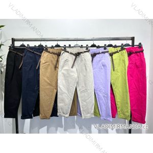 Women's Long Belted Pants (S/M ONE SIZE) ITALIAN FASHION IMPLM23822236