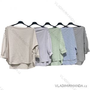 Women's Stripe Long Sleeve T-Shirt (S/M ONE SIZE) ITALIAN FASHION IMPLM2319000