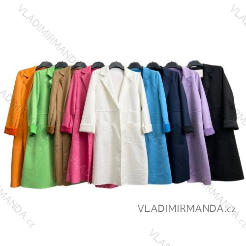 Women's Autumn Leather Long Sleeve Coat (S/M ONE SIZE) ITALIAN FASHION IMPLM2255500