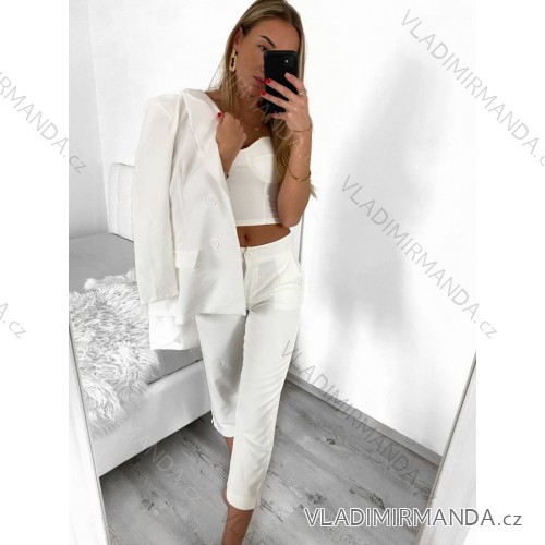 Šaty letní na ramínka dámské (S/M ONE SIZE) ITALSKÁ MÓDA IMPBB22B21841 white L