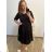 Dress elegant with belt 3/4 long sleeve women's plus size (XL/2XL ONE SIZE) ITALIAN FASHION IMC22517
