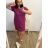 Women's Plus Size Short Sleeve Oversize Dress (3XL/4XL ONE SIZE) ITALIAN FASHION IMC23132 XL/2XL fuchsia
