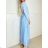 Women's Long Elegant Pleated Long Sleeve Dress (S/M ONE SIZE) ITALIAN FASHION IMPBB2320469s