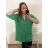 Shirt extended 3/4 long sleeve women's (L/XL/2XL ONE SIZE) ITALIAN FASHION IM423025 XL/2XL Green