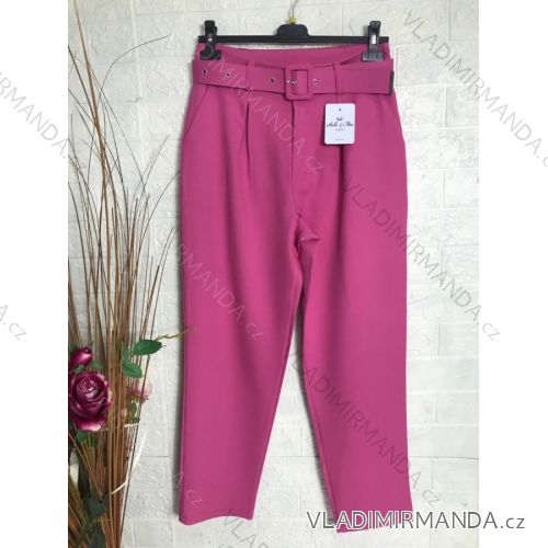 Women's long pants with belt (S-XL) ITALIAN FASHION IMPGM237884-02 pink S