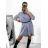 Women's Elegant Belt Long Sleeve Dress (S/M ONE SIZE) ITALIAN FASHION IMM23UN6139