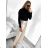 Women's Medium Length Satin Skirt (S/M ONE SIZE) ITALIAN FASHION IMM23UN6886