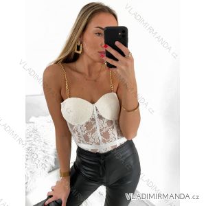 Women's Strapless Lace Bodysuit (S/M ONE SIZE) ITALIAN FASHION IMPGM239028