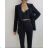 Women's elegant pants, jacket and top set (S-XL) ITALIAN FASHION IMPGM233790-05 pink M
