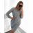Classic Warm Long Sleeve Dress Women's (L / XL ONE SIZE) ITALIAN FASHION IMD211121 S/M Brown
