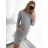 Classic Warm Long Sleeve Dress Women's (L / XL ONE SIZE) ITALIAN FASHION IMD211121 S/M Brown