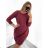 Classic Warm Long Sleeve Dress Women's (L / XL ONE SIZE) ITALIAN FASHION IMD211121 S/M Brown