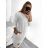 Classic Warm Long Sleeve Dress Women's (L / XL ONE SIZE) ITALIAN FASHION IMD211121 S/M Brown