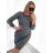 Classic Warm Long Sleeve Dress Women's (L / XL ONE SIZE) ITALIAN FASHION IMD211121 S/M Brown