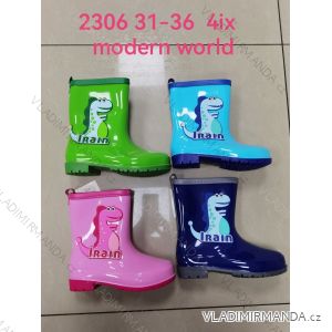 Rubber ankle boots for children, teenagers, girls and boys (31-36) MODERN WORLD OBMW232306