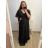 šaty plesové elegantní společenské krátký rukáv dámské nadrozměr (XL/2XL ONE SIZE) ITALSKÁ MÓDA IMM22688 2XL/3XL black