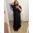 šaty plesové elegantní společenské krátký rukáv dámské nadrozměr (XL/2XL ONE SIZE) ITALSKÁ MÓDA IMM22688 2XL/3XL black