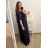 šaty plesové dlouhé elegantní společenské krátký rukáv šifonové dámské (L/XL ONE SIZE) ITALSKÁ MÓDA IMM22PL80658 2XL/3XL dark blue