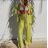 Women's Long Sleeve Long Pants and Shirt Set (S-XL) ITALIAN FASHION IMPGM2322496-02 Orange L