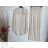 Women's Long Sleeve Shirt and Long Pants Set (S-XL) ITALIAN FASHION IMPGM2322496-05 Beige M