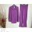 Women's Long Sleeve Long Pants and Shirt Set (S-XL) ITALIAN FASHION IMPGM2322496-09 Pink S