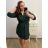 Women's Short Sleeve Shirt Dress (S / M ONE SIZE) ITALIAN FASHION IM422633