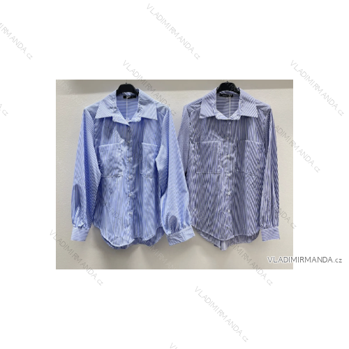 Women's Stripe Long Sleeve Shirt (S/M ONE SIZE) ITALIAN FASHION IMPDY23MDUE221275