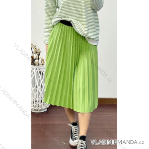 Women's Medium Length Pleated Skirt (S/M ONE SIZE) ITALIAN FASHION IMPDY23JHAO26024