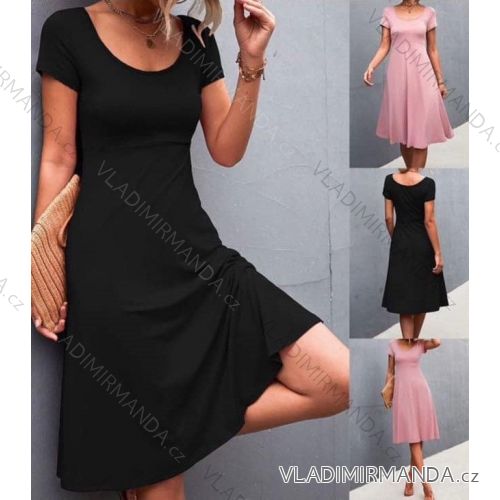 Women's Casual Cotton Short Sleeve Dress (S/M/L ONE SIZE) ITALIAN FASHION IMC23153