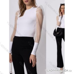 Women's elegant long sleeve T-shirt (S/M ONE SIZE) ITALIAN FASHION IMM23FS33019