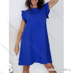Summer Dress with Ruffles Short Sleeve Cotton Women's (S/M/L ONE SIZE) ITALIAN FASHION IMM23M20814
