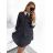 Šaty Wednesday dlouhý rukáv dámské (S/M ONE SIZE) ITALSKÁ MÓDA LIMWGS23562 S/M black