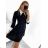 Women's Wednesday Long Sleeve Dress (S/M ONE SIZE) ITALIAN FASHION LIMWGS23564/DU