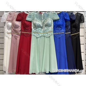 Women's Elegant Casual Short Sleeve Dress (S/M ONE SIZE) ITALIAN FASHION IMPSH2380705