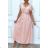 Women's Long Chiffon Short Sleeve Dress (S/M ONE SIZE) ITALIAN FASHION IMWGM23456